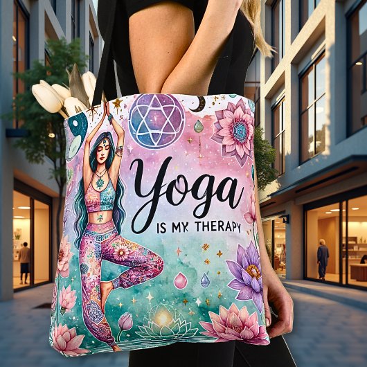 Yoga is mijn therapie tote bag