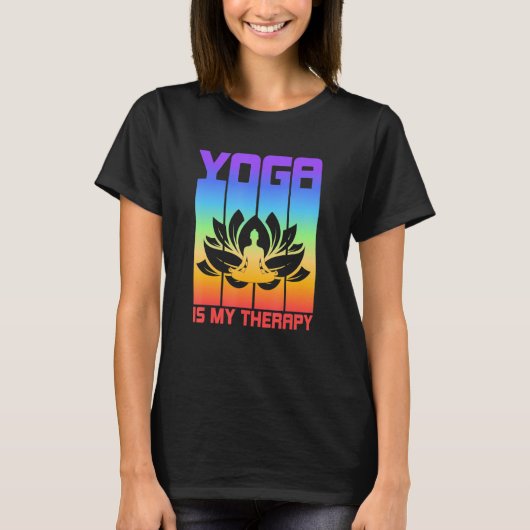 Yoga is mijn therapie Yoga T-shirt (Voorkant)