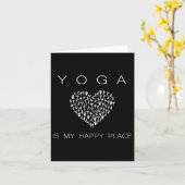 Yoga Is My Happy Place Insrational Motivational  Kaart (Gele Bloem)