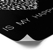 Yoga Is My Happy Place Insrational Motivational  Poster (Hoek)