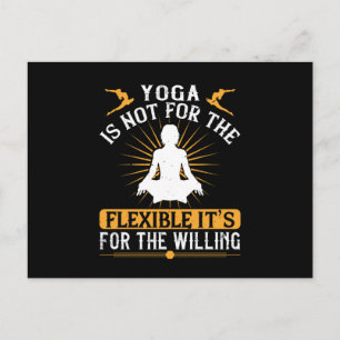 Yoga is niet voor flexibel het is voor het Facture Briefkaart