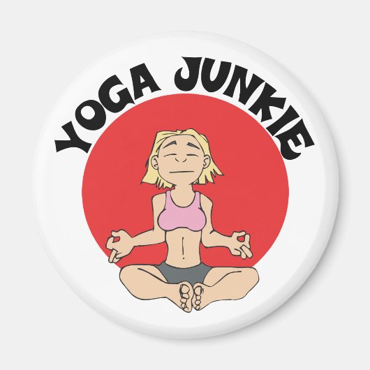 Yoga Junkie Gift Magneet (Voorkant)