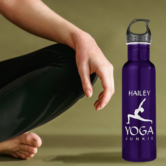 Yoga Junkie Wit Silhouet 24 oz Waterfles Waterfles