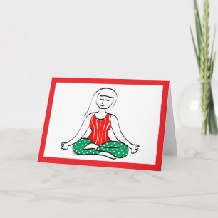 Yoga-kaart voor feestdagen kaart