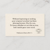 Yoga-kaarten OM Visitekaartje (Achterkant)