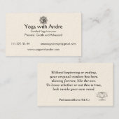 Yoga-kaarten OM Visitekaartje (Voorkant / Achterkant)