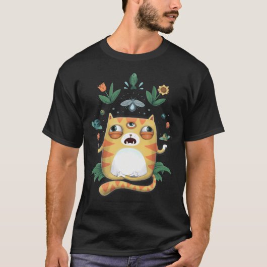 Yoga Kat God T-shirt (Voorkant)