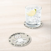 Yoga Kat - Nameowste Ronde Kartonnen Onderzetter (Insitu)