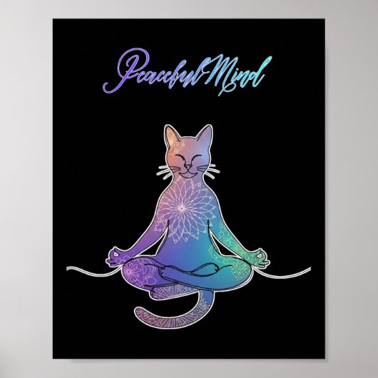 Yoga Kat Poster (Voorkant)