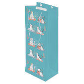 Yoga Katten Wijn Cadeautas (Achterkant Gekanteld)