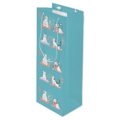 Yoga Katten Wijn Cadeautas (Voorkant Gekanteld)