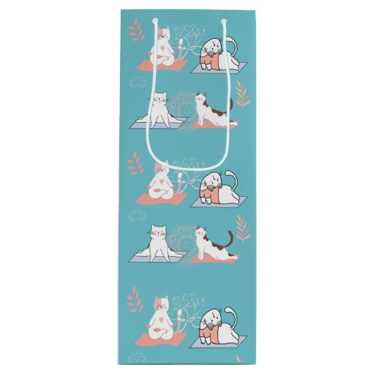 Yoga Katten Wijn Cadeautas (Voorkant)