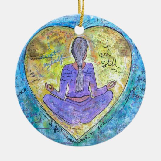 Yoga Keramisch Ornament (Voorkant)