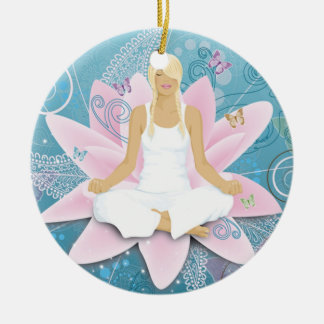 Yoga Keramisch Ornament