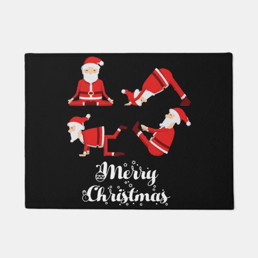 Yoga Kerst Fitness Deurmat (Voorkant)