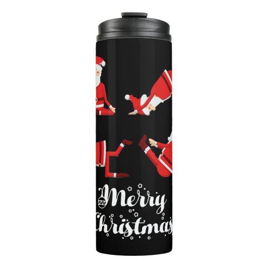 Yoga Kerst Fitness Thermosbeker (Voorkant)