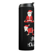 Yoga Kerst Fitness Thermosbeker (Gedraaid links)