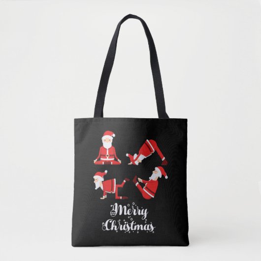 Yoga Kerst Fitness Tote Bag (Voorkant)
