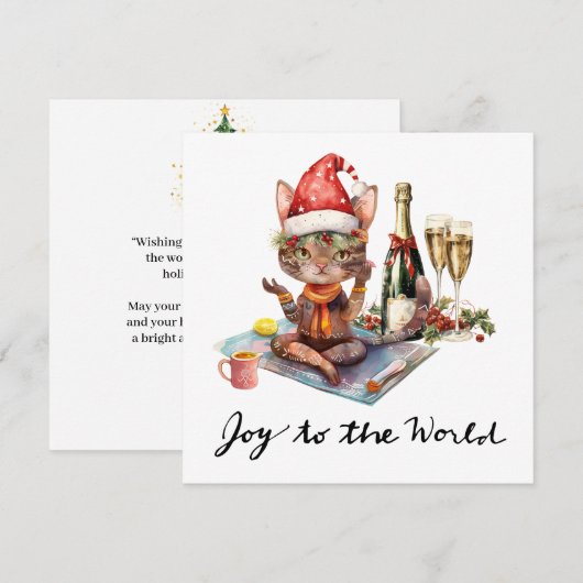 Yoga Kerst Kerstman Posing Yoga Feestdagenkaart (Voorkant / Achterkant)