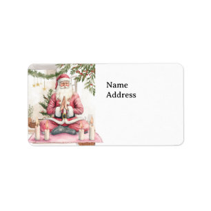 Yoga Kerst met de Kerstman Etiket