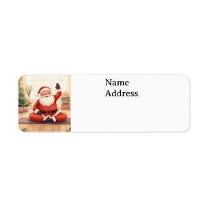 Yoga Kerst met de Kerstman Etiket