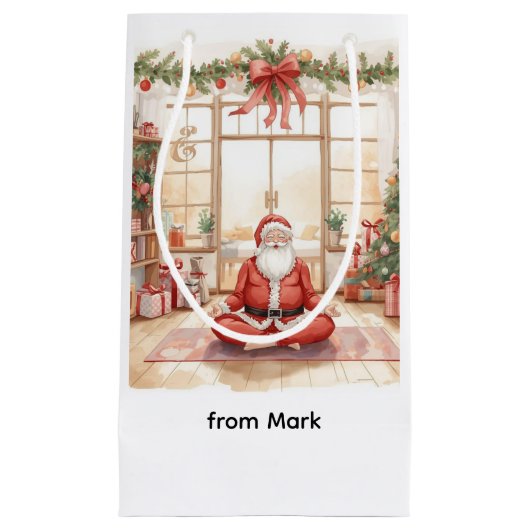 Yoga Kerst met Sinterklaas in yogales Groot Klein Cadeauzakje (Voorkant)