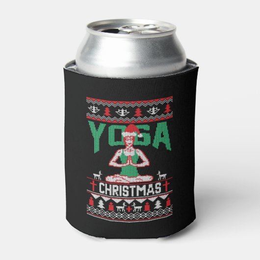 Yoga Kerst Shirt Blikjeskoeler (Blikje Voorkant)