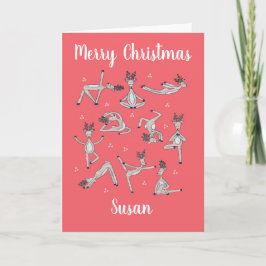 Yoga Kerstkaart gepersonaliseerd Kaart