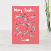 Yoga Kerstkaart gepersonaliseerd