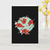 Yoga Kerstman Kaart (Gele Bloem)