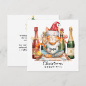 Yoga Kerstman Katten Pose Feest uitnodiging (Voorkant / Achterkant)