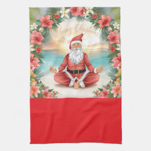 Yoga Kerstman kerst instructeur Theedoek