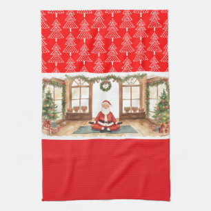 Yoga Kerstman kerstinstructeur  Theedoek