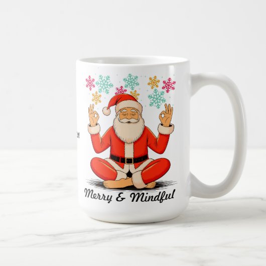 Yoga Kerstman Koffiemok (Rechts)
