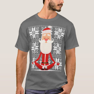Yoga Kerstman mediteren Lelijke Kerstmis Sweater D T-shirt
