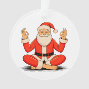 Yoga Kerstman Namaste Meditatie Kerstvakantie Ornament