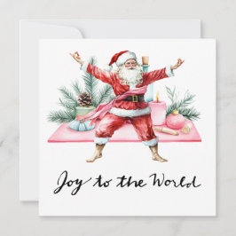 Yoga Kerstman Posing Party uitnodiging