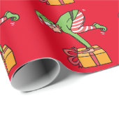 Yoga Kerstmis Elf Pose Cadeaupapier (Rol Hoek)
