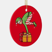 Yoga Kerstmis Elf Pose Keramisch Ornament (Rechts)