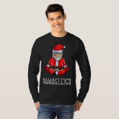 Yoga Kerstmis Namasleigh Santa Meditate T-shirt (Voorkant volledig)