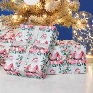 Yoga Kerstmis Sinterklaas instructeur Cadeaupapier