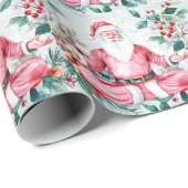 Yoga Kerstmis Sinterklaas instructeur Cadeaupapier (Rol Hoek)