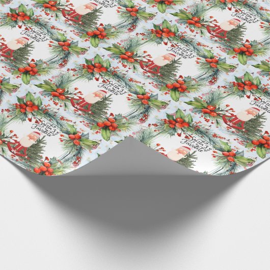 Yoga Kerstmis Sinterklaas instructeur Cadeaupapier (Hoek)