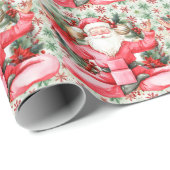 Yoga Kerstmis Sinterklaas instructeur Cadeaupapier (Rol Hoek)