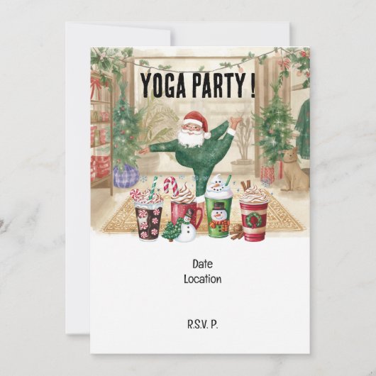 Yoga Kerstmis Sinterklaas instructeur Kaart (Voorkant)