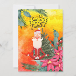 Yoga Kerstmis Sinterklaas poseren Yoga Vakantie Feestdagenkaart