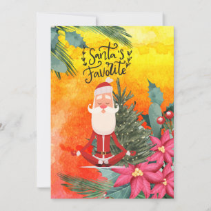 Yoga Kerstmis Sinterklaas poseren Yoga Vakantie Feestdagenkaart