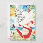 Yoga Kerstmis Sinterklaas poseren Yoga Vakantie Feestdagenkaart (Voorkant)