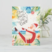 Yoga Kerstmis Sinterklaas poseren Yoga Vakantie Feestdagenkaart (Staand voorkant)
