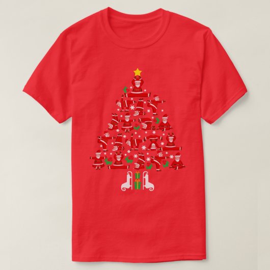 Yoga Kerstmis T-shirt (Design voorkant)